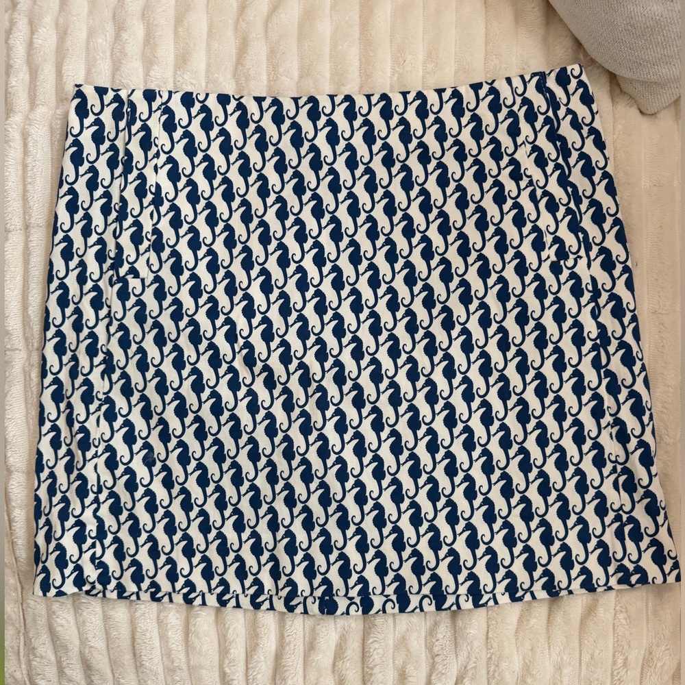 Bundle of  2 J. Crew mini Skirts preppy Nautical and bright cottagecore flowers